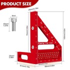 3d Multi-angle Carpenter Square Hole Scribing Ruler  Aluminum Alloy Multi Angle