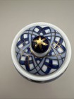 Chinese Porcelain Lidded Ginger Jar Pot Cobalt Blue White Floral Gold Detail