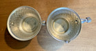Vintage Mid Century Modern Hammered Aluminum Sugar And Creamer
