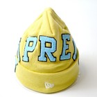 Supreme New Era Big Arc Yellow Beanie  fw20 