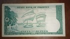1964 Pakistani Banknotes 50 Rupees
