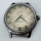 Vtg Winton Men 17j Silver France Hand Wind Mechanical Watch  for Parts Repair