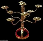   Egyptian Belly Dance Shemadan 9 Candle Holder Candelabra Handmade Brass Gold