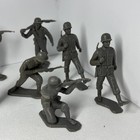 Lot Of 8 1960 s Louis Marx Ww2 World War 2 Ii Gray German Soldier 60mm Figures