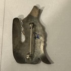 Vintage Sterling Native American Howling Wolf  Unsigned Tested