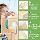Large Wooden Building Blocks Set - Educational Preschool Learning Toys With W