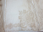 2 Pair Antique Victorian Tambour Embroidered Net Curtain Panels