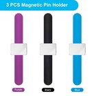 3 Pcs Magnetic Pin Cushion Wrist Sewing Pin Cushion Wristband For Sewing