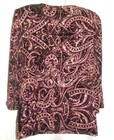 New Alex Evenings Size Medium 2-piece Tank   Jacket Paisley Pink Glitter Vintage