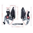 For Bmw S1000rr 2015-2018 Black Adjustable Rearsets Footrests Footpegs
