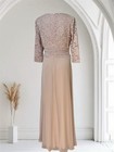 Jessica Howard Gown Mother Of The Bride Sz 10 Cream Mocha Chiffon Lace New Tags