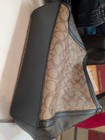 Super Nice Large Brown  Black  And Khaki Coach Signature C6831