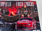 2025 Erica Enders Aaron Stanfield Nhra Sema Show Hero Card Signed Poster 11 X 17