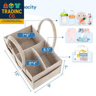 Baby Diaper Caddy Organizer For Changing Table  Nursery Storage Bin Basket With