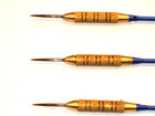 Steel Tip Darts  Used 23 Gram Brass  With New Alum Shafts  Flights  Points  4128
