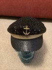 Princess Cruise Line Black Sequin Captain   s Hat Cap Excellent Clean Condition
