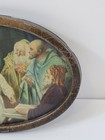 Vintage Oval Tin Framed Jesus Picture 6x4 Framed Print Religious 