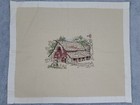 Needlepoint Farm Scene Barn Ducks Farmhouse Country Cottage Completed