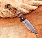 Custom Hand Made Forged Damascus Steel Folding Pocket Knife  Edc  Hh 173