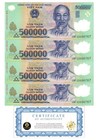 2 Million Vietnamese Dong Vnd 4 X 500 000 Polymer Banknotes Circulated Vietnam