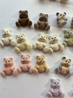 Lot Of 23 Vintage Miniatures Flocked Fuzzy Teddy Bears 1    
