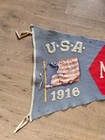 Antique 1916 U s  Military Mexican Border Service Original Felt Pennant