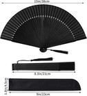 Hand Held Bamboo Silk Folding Fan  Chinese Japanese Handheld Fan With Tassel Woo