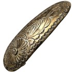 Expressive Navajo Gilbert Ortega Sterling Silver Hand Tooled Concho Buckle 