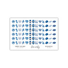 La Dodgers Baseball Nail Decals Water Transfer Clear Overlay Nail Art 