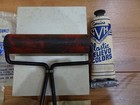 Vintage 4    Hard Rubber Brayer roller  4  Board  Cones  Used Plastic Relievo Ink