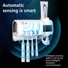Toothbrush Holder Automatic Toothpaste Dispenser Set Dustproof Sticky Suction Wa