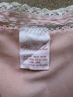 1960s Pembrooke Pink Nylon Camisole Cami Top Nightgown Slip Shirt Lace Bows Vtg