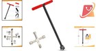 Water Meter Key Alloy Steel 16 Inch Main Shutoff Valve Tool Utility Key