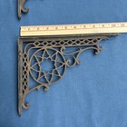 Vintage Pair Cast Iron Wall Shelf Brackets Ornate Architectural Salvage 10 1 2 