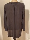 Apt  9 Women s Size M Black   White Striped Long Sleeve Blouse 
