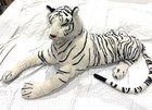Large Stuffed Animal Melissa   Doug Giant Siberian White Tiger  Huge Plush 42   