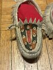 Vintage Native American Indian Childs Leather Moccasins