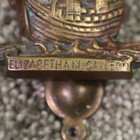 Vintage Cast Brass Door Knocker Elizabethan Galleon Ship Nautical Collectible