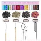 Hair Tinsel  18 Colors 7800 Strands 48 Inch Glitter Tinsel Hair Extensions Ki   