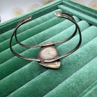 Vintage Mexico Sterling Silver Large Blue Turquoise Cuff Bracelet   for Repair 