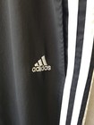 Adidas 3-stripe Black Track Pants M Polyester Drawstring