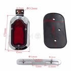 Metal Chrome Red Tombstone Brake Tail Light Signal For Harley Davidson Bike