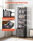 Cd Dvd 5 Tier Rack Storage Organizer Media Cabinet Tower Shelf Multimedia Holder