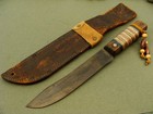 Vintage Southwest Thunderbird Art Mountain Man Hunting Camp Bowie Knife Knives