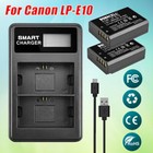 2-pack Lp-e10 Batteries And Charger For Canon Eos Rebel T3 T5 T7 Eos 1100d 1200d
