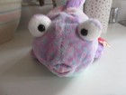 Ty Pluffies Googly Fish Plush With Hang Tag Pink Purple Blue 8 Inch