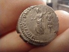 188-189ad   Roman Empire   Commodus   Silver Denarius   Minerva Holding Trophy