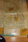 1953 Vintage Atlas Railroad Map Page Alabama  20  X 27 