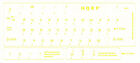 Hqrp Russian Keyboard Stickers Cyrillic Yellow Letters