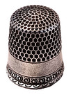Sterling Decorated Thimble Size 5  Mono Lbd